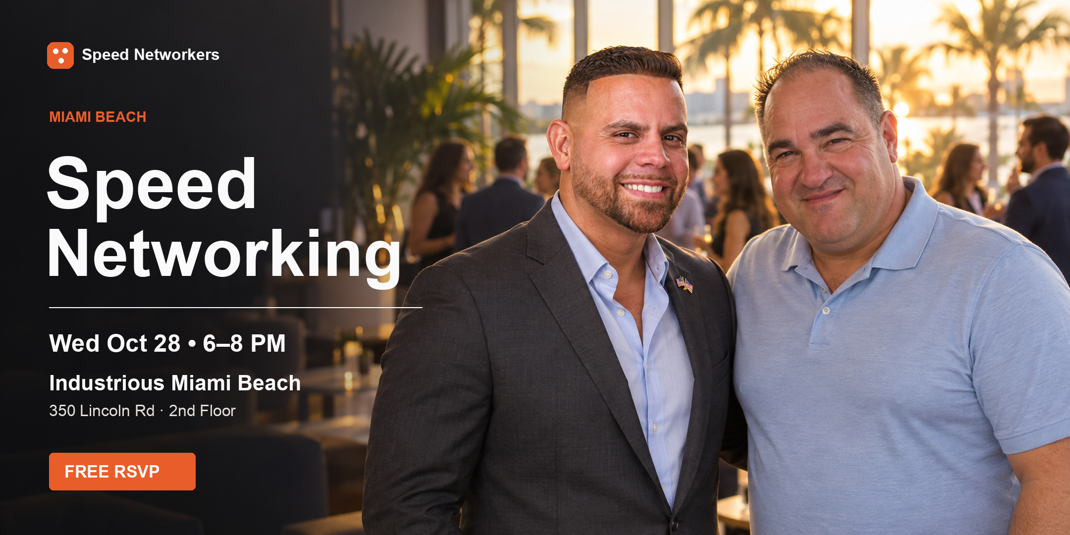 Speed Networking at Industrious Miami Beach, October 28, 6 to 8 PM